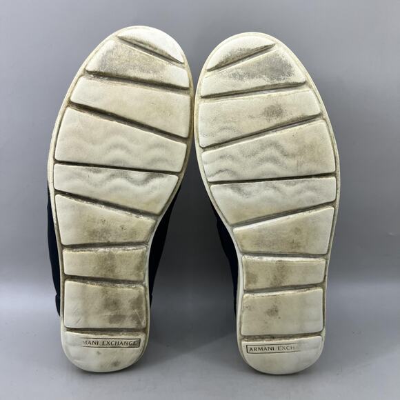 Armani Exchange Action Zip‎ Up Sneakers Men Size 11 Blue Elastic Comfort Shoes main image 8